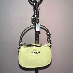 Coach Bag Purse Charm Keychain Mini Nolita Pale Lime